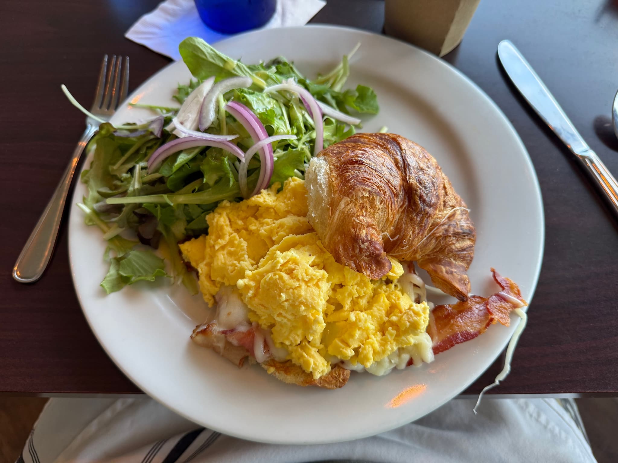 Croissantwich at WSW Steakhouse. Photo by Natasha Bourlin.