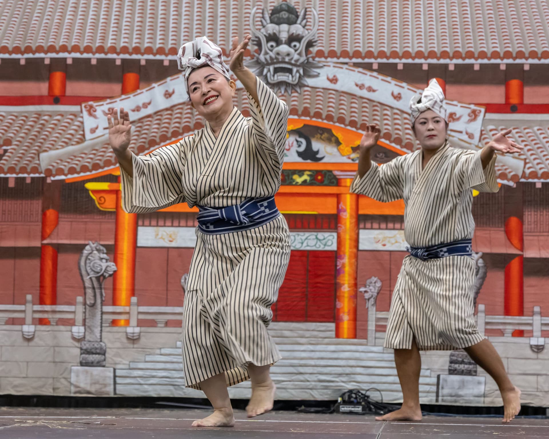 Okinawan dancers at the 41st Okinawan Festival in Honolulu on Oahu.