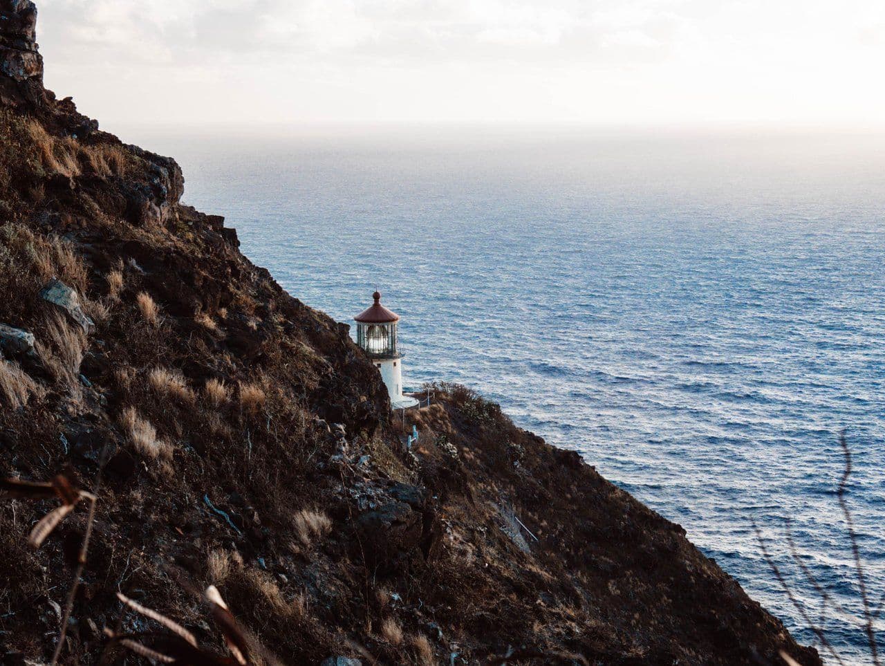 Makapuʻu Lighthouse on the east coast of oahu, hawaii.