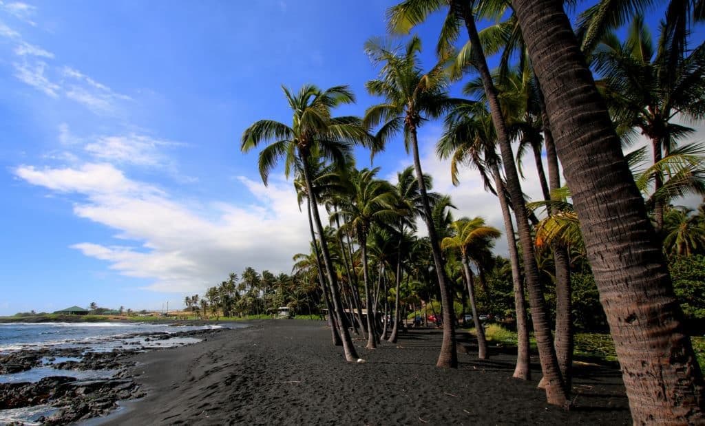 black sand beach hawaii