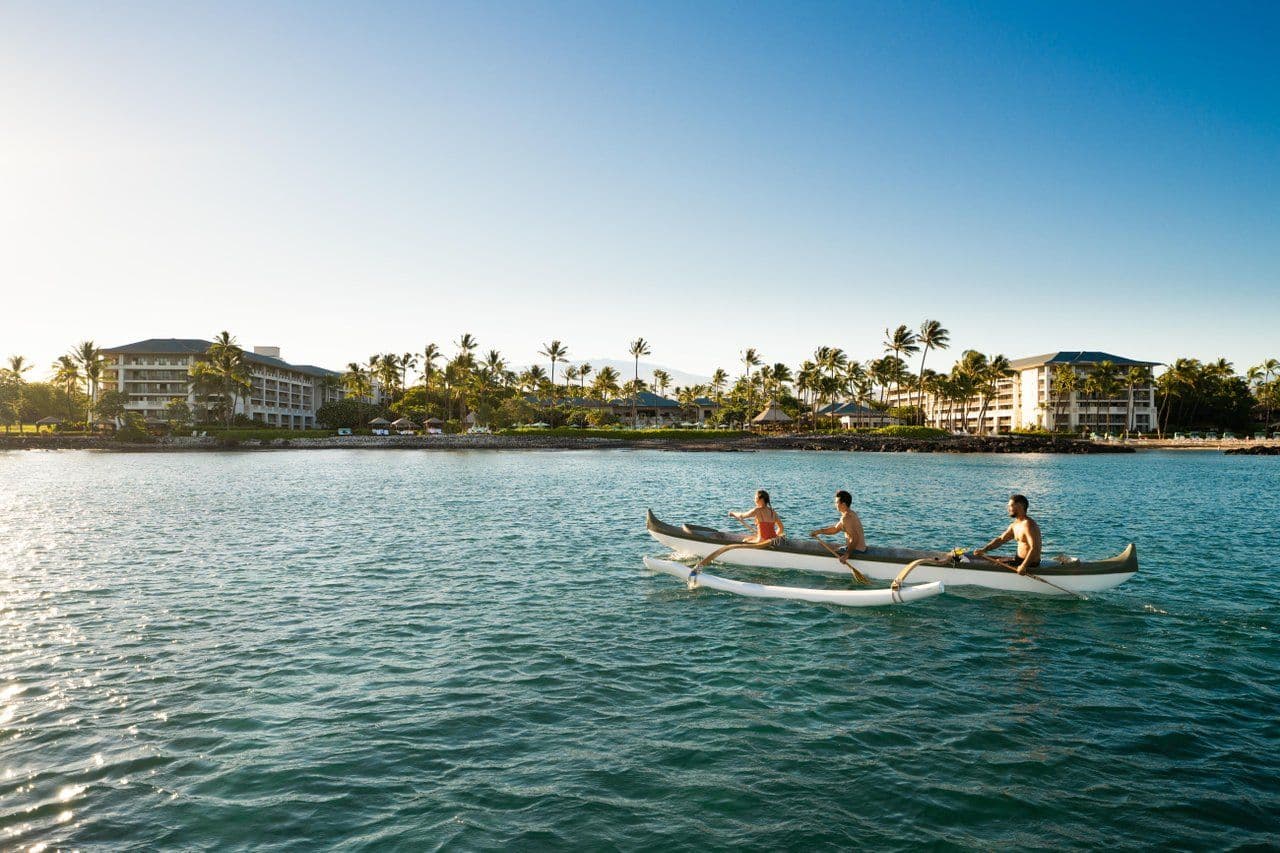 sunrise canoe paddling in hawaii