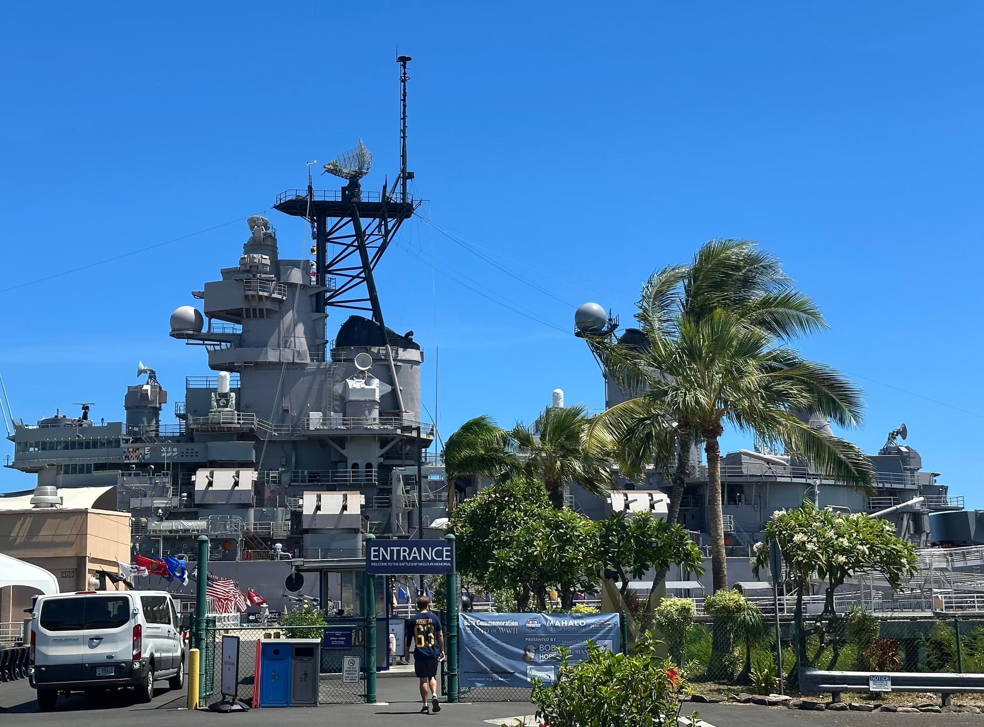 US battleship Missouri at Pearl Harbor