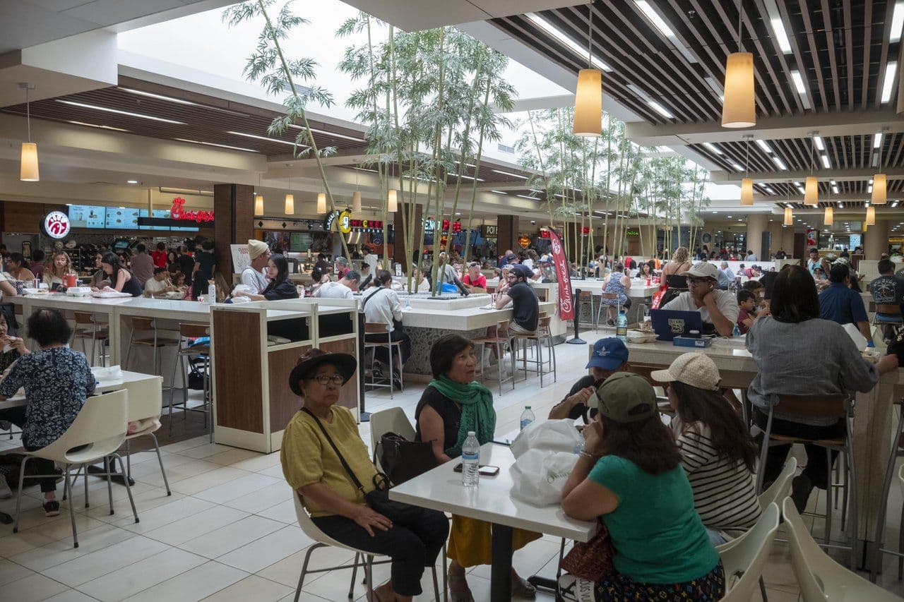 The Makai Market Food Court at Ala Moana Center on Oahu, Hawaii.
