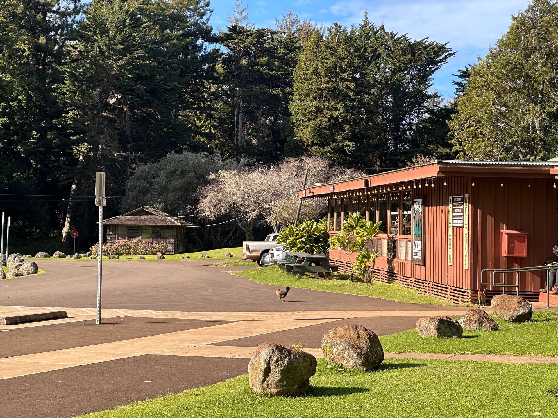 Kokee Lodge at Kokee state park near waimea canyon on Kauai Hawaii.