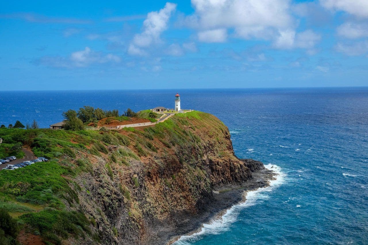 lighthouse at the farthest point of kauai island