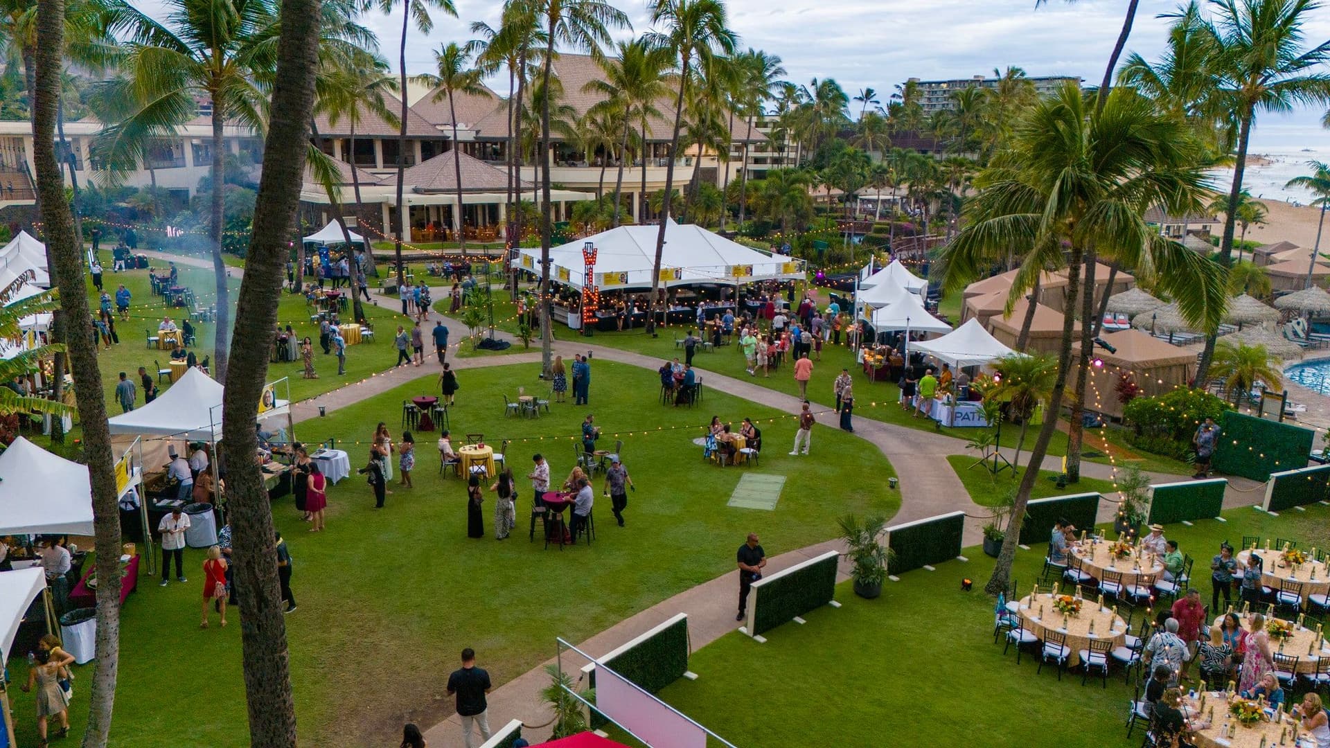 Hawaii Food & Wine Festival outside event at Sheraton Resort on Maui