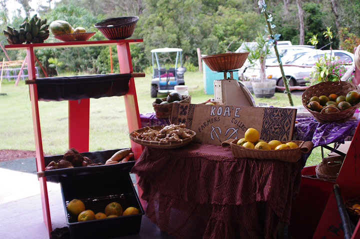 Image of Fresh produce and flowers for sale.