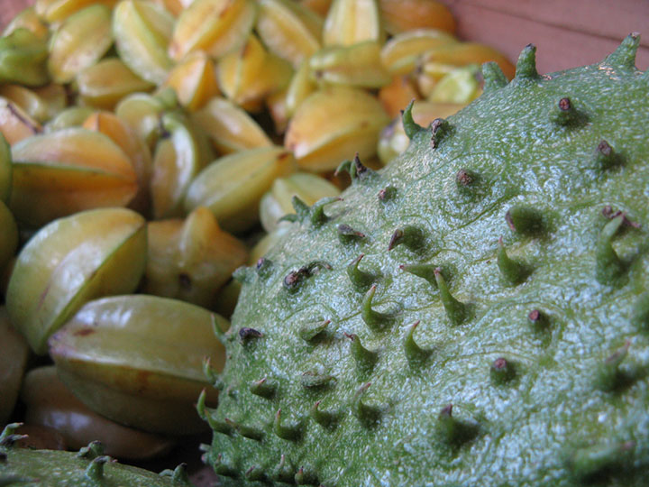 Image of Star fruit and soursop.