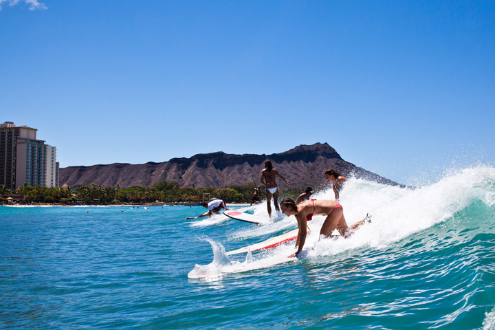 Surfing in Hawaii