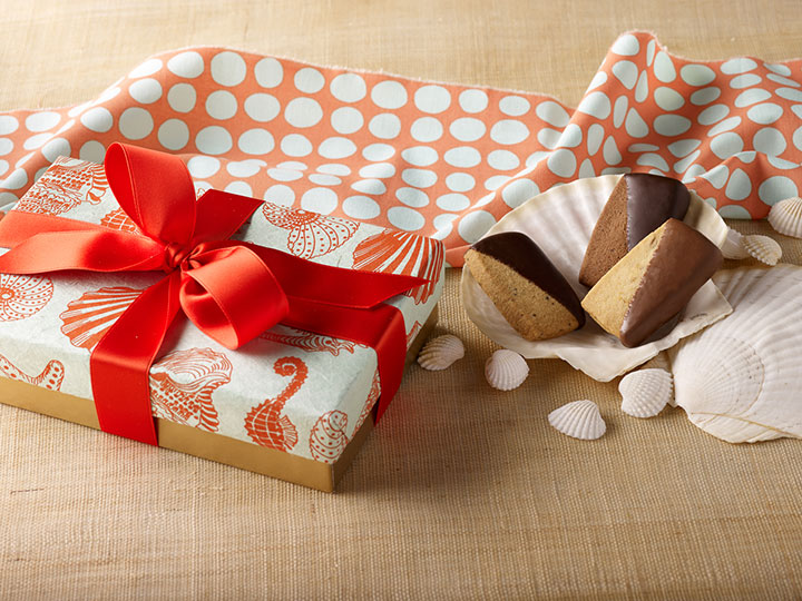 Image of Signature dipped shortbread cookies by Big Island Candies, near the Hilo Airport.