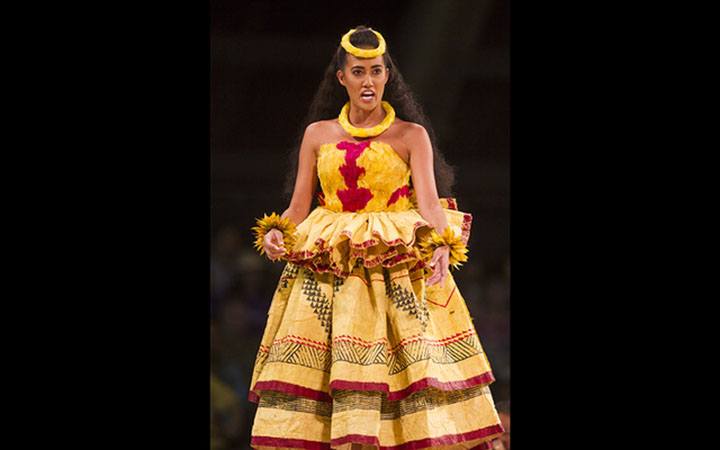 Kayli Ka’iulani Carr of Halau Hi‘iakainamakalehua. Carr won the title of Miss Aloha Hula at the 53rd annual Merrie Monarch Festival. (Photo: Star-Advertiser)