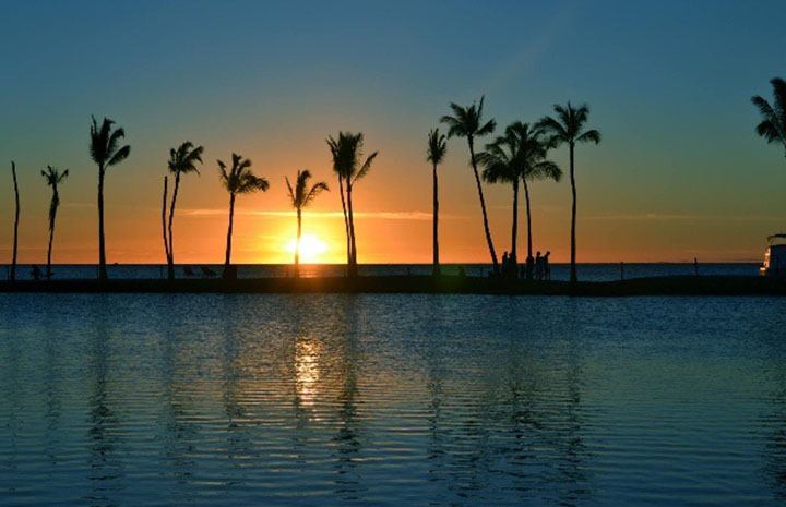 Image of A-Bay at sunset